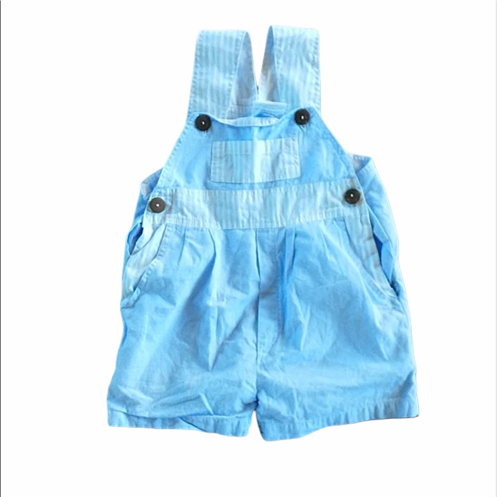 Frumpy rumps seersucker overall romper
